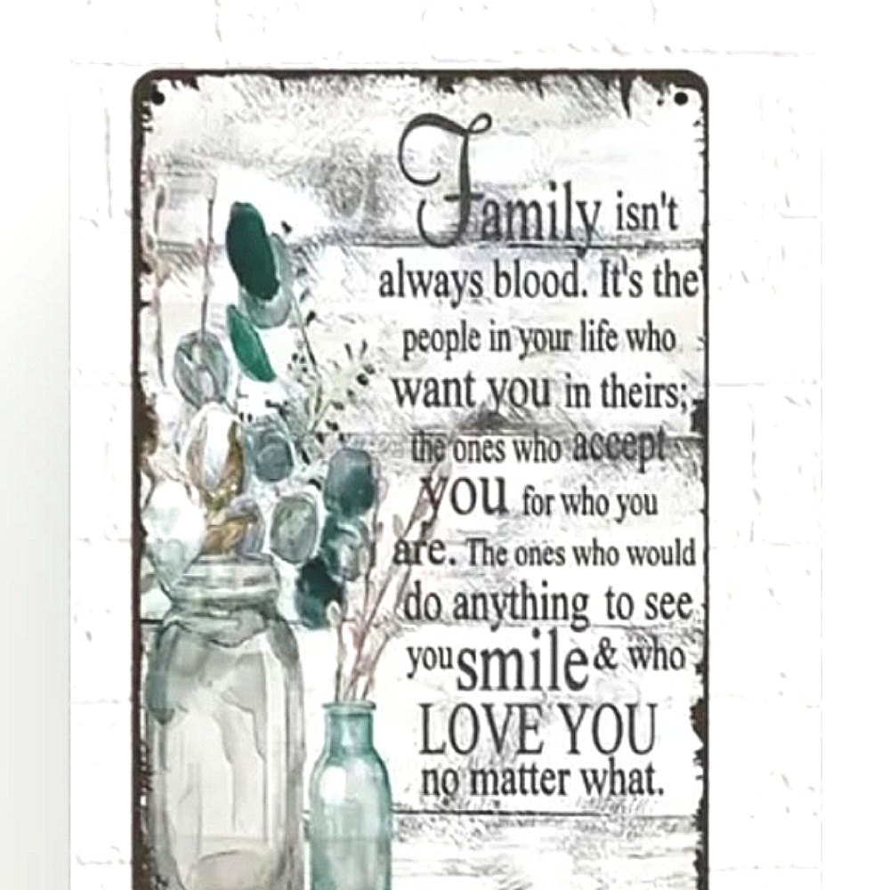 Family Aluminum Decorative Sign